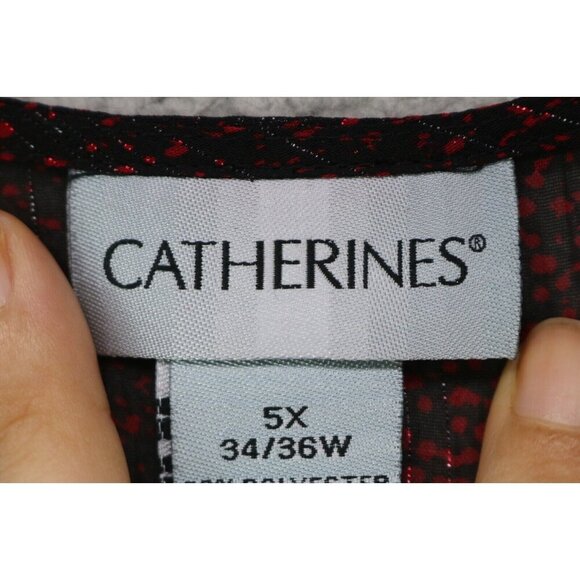 Catherine's Sheer Long Sleeve Wrap Top-Size 5XL-Beaded - Picture 5 of 9